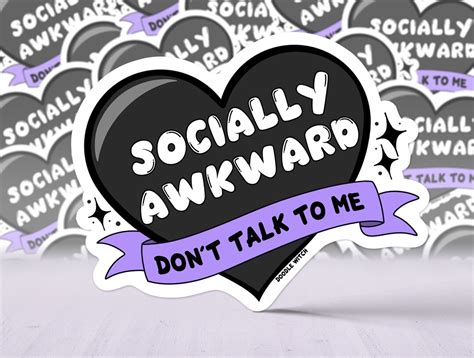 Socially Awkward Sticker Don T Talk To Me Sticker Leave Me Alone