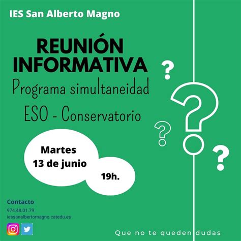 Reunión informativa Programa simultaneidad enseñanzas de música y ESO