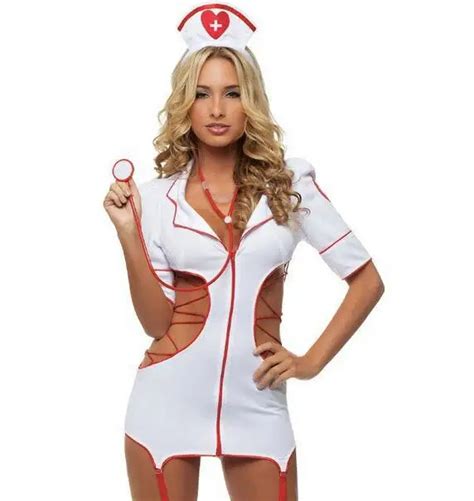 Sexy Lingerie Women Nurses Uniforms Cosplay Night Underwear Set Without