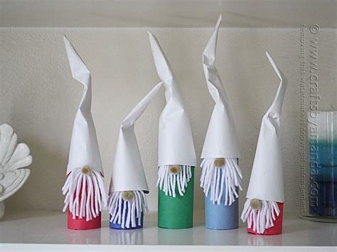 Cardboard Tube Gnomes For Christmas Crafts By Amanda