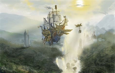 Grand Sky ship by JoshuaCadogan on DeviantArt | Fantastic art, Fantasy ...