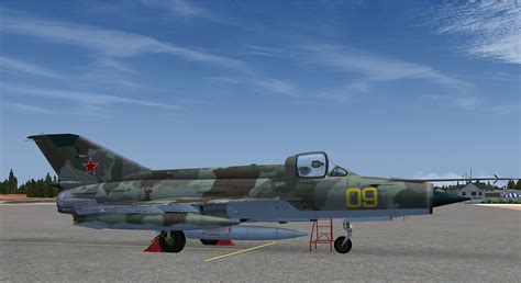 Mig 21 Soviet Yellow 09 For Fsx