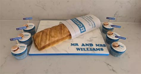 Bride Surprises Greggs Obsessed Groom With Sausage Roll Wedding Cake