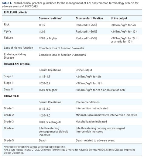 Kdigo Clinical Practice Guidelines For The Management Of Aki And Common