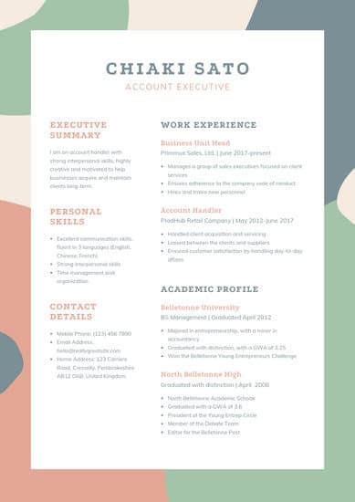 Canva Cv Design – bonus