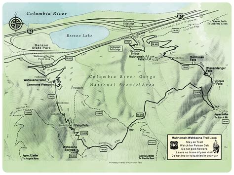 Multnomah Falls Trail Map