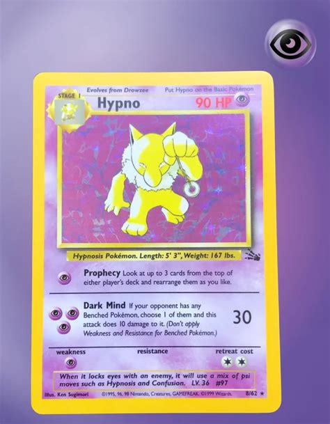 Hypno Fossil Tcg Coleccionistas