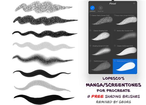 Manga Screentone Procreate Brushes Graphicsbunker