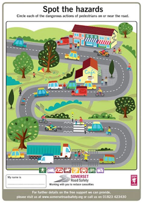 7 Printable Worksheets for Your Child to Learn About Road Safety - Brze