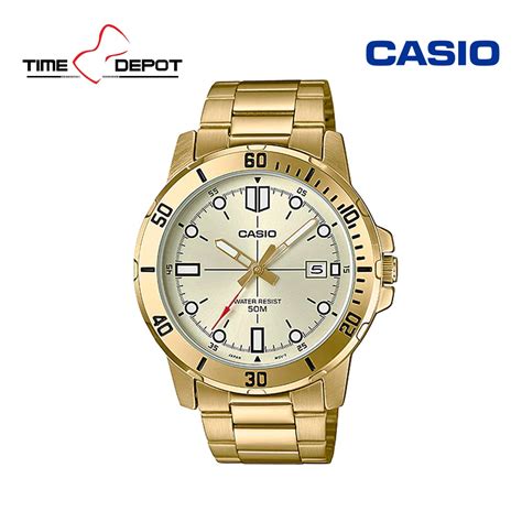 Casio Mtp Vd G Evudf Standard Analog Gold Stainless Steel Watch For