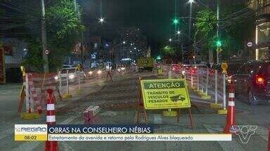 Bom Dia Região Obras do VLT alteram o trânsito em avenida de Santos