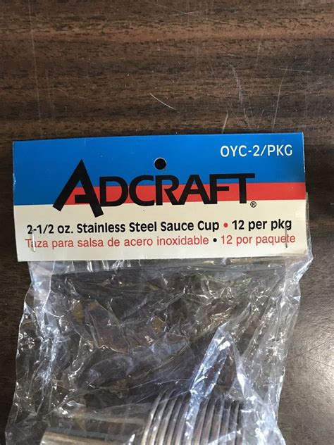 Adcraft 24 Pack 2 5 Oz Stainless Steel Sauce Cups Condiment Cups