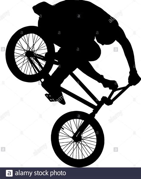 BMX Biker Vector Graphic Silhouette Stock Vector Image Art Alamy