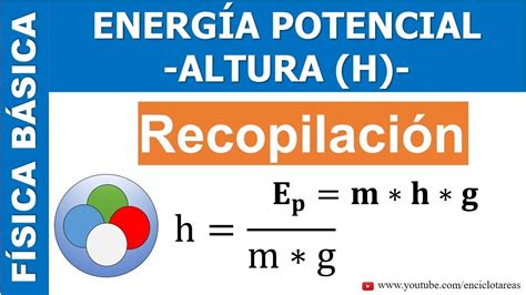 Ejercicio De Energia Potencial Gravitatoria Altura H Recopilacion Youtube