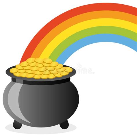 Pot Of Gold At The End Of The Rainbow Clip Art