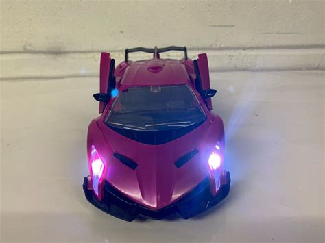 Pink Remote Control Car LED Lights 1/24 Remote Opening Doors – Gearcourt