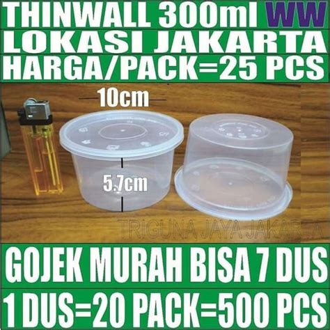 Jual Sale Thinwall Ml Pcs Mangkok Mangkuk Bowl Bulat Plastik Es