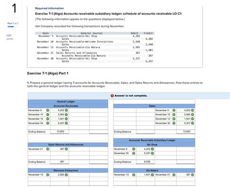 Solved Required InformationExercise 7 1 Algo Accounts Chegg