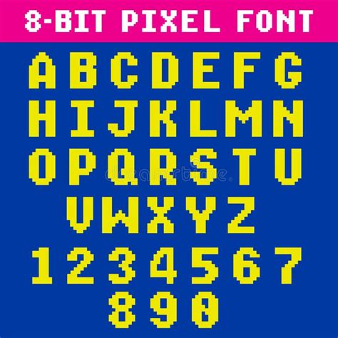 Pixel Letters Numbers Alphabet Font Stock Illustrations 1052 Pixel Letters Numbers Alphabet