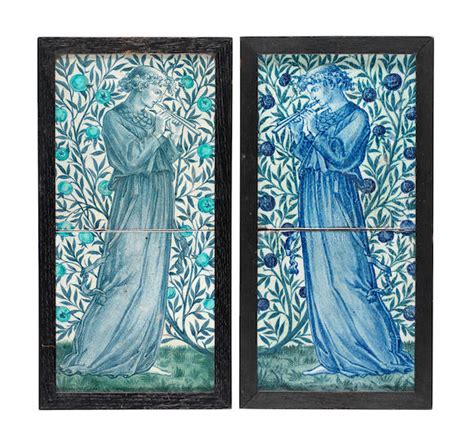 Bonhams William Morris For Morris And Co A Pair Of Minstrel Two Tile Panels Circa 1905