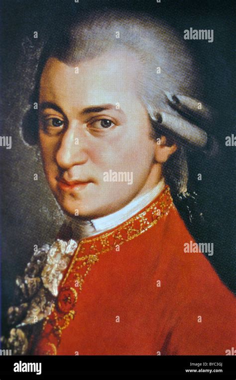 Wolfgang Amadeus Mozart Portrait Stock Photo Alamy