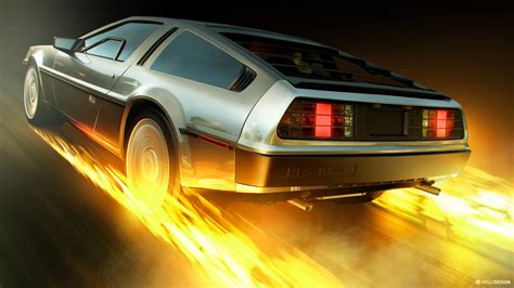 Iphone Cyberpunk Delorean Wallpaper