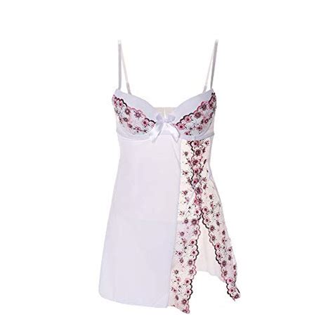 moonuy Nuisette Babydoll Ouverte Lingerie sous vêtements Nuisette Ensemble Dentelle Dessous