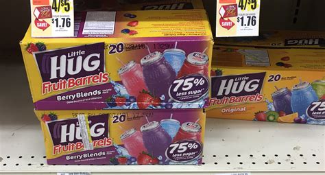 Little Hug Fruit Barrel Drinks stockup deals at Wegmans, Target, Walmart & Tops~~as low as $1.49!!