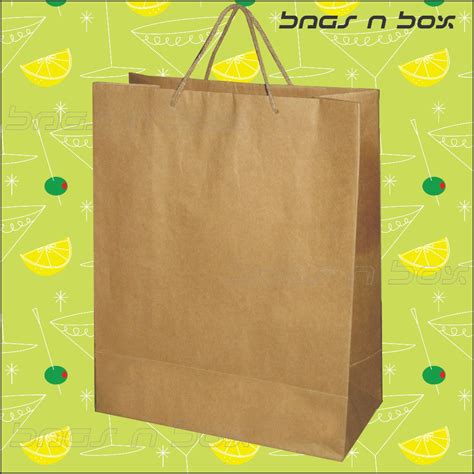 Plain Conventional Brown Kraft Paper Bags Packaging Type Paper