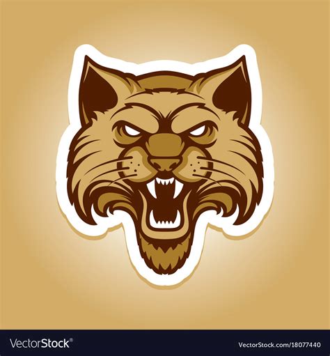 Wildcat head logo Royalty Free Vector Image - VectorStock