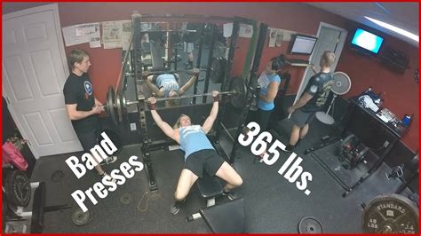 Bench Band Presses Of 365 Lbs Youtube