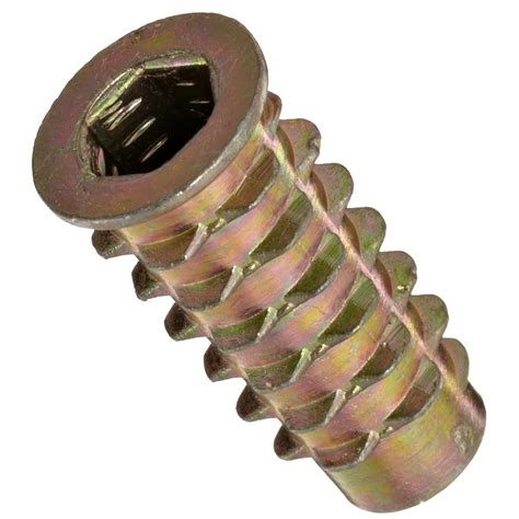 E Z Lok Threaded Insert Zinc Hex Flanged 14 20 Internal Threads