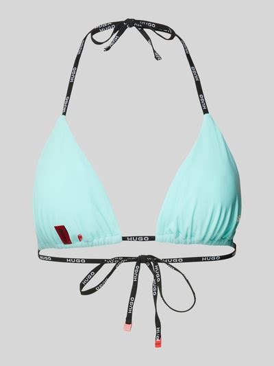 HUGO Bikini Oberteil In Triangel Form Modell PURE Blau Online Kaufen