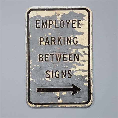 American Employee Parking Sign | Tramps Prop Hire