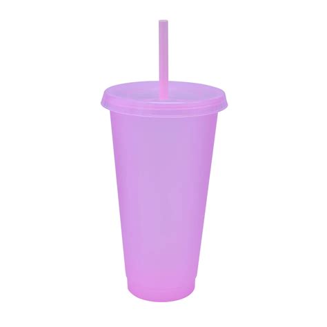 PROMODEPOT MEXICO VASO JAS ROSA PASTEL Vaso de plástico con tapa push