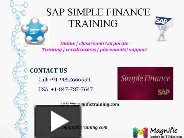 Ppt Sap Simple Finance Online Training In Usa Uk Canada Powerpoint