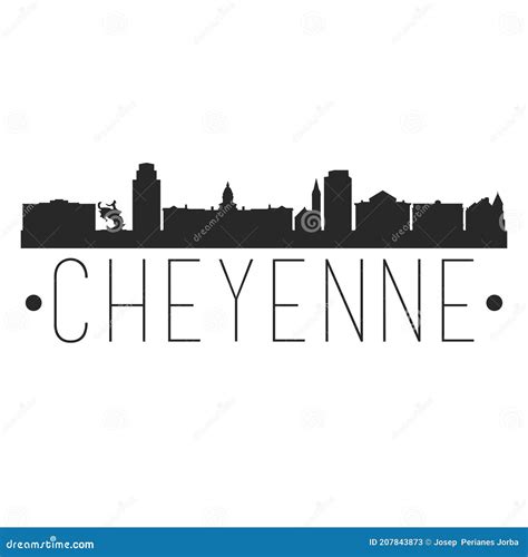 Cheyenne Wyoming. City Skyline. Silhouette City. Design Vector. Famous ...