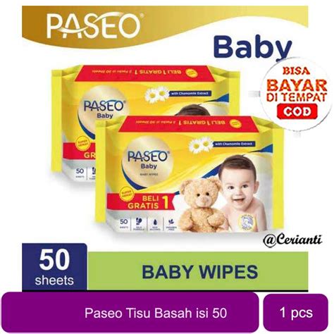 Jual Tissue Tisu Basah Paseo Baby Wipes Sheets Cerianti Shopee