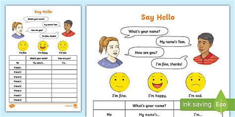 Greetings Esl Worksheet By Xani Worksheets Library