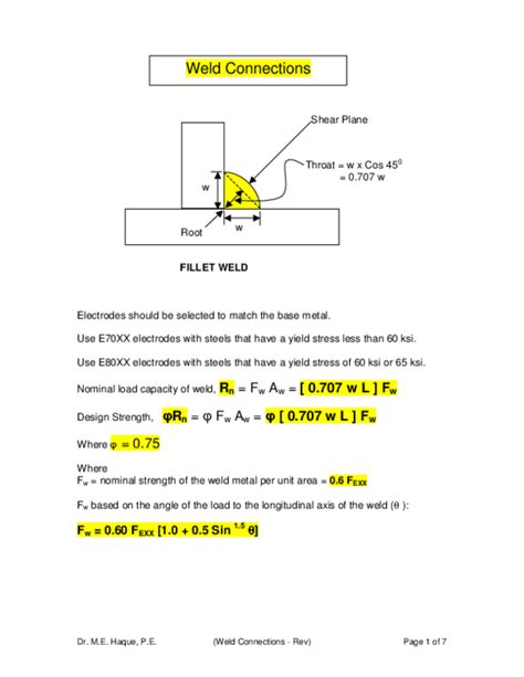 Pdf Fillet Weld Mramico Pkd