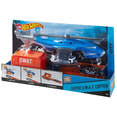Set De Joaca Hot Wheels Pista Super Swat Copter EMAG Ro