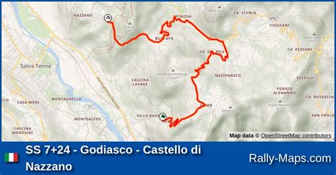 Ss Godiasco Castello Di Nazzano Stage Map Sanremo Sestriere