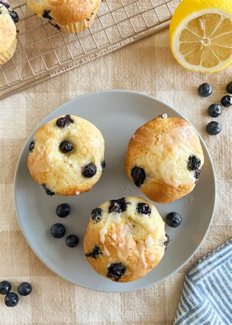 Cake Mix Blueberry Muffins With Lemon Glaze Meatloaf And Melodrama