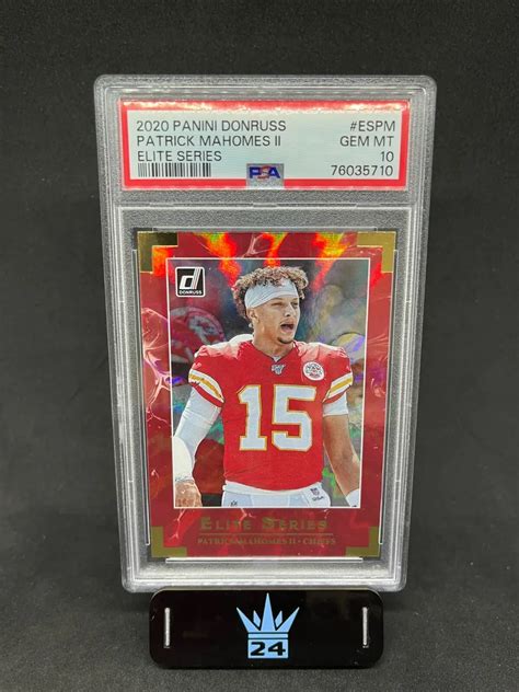 Patrick Mahomes Ii 2020 Donruss Elite 1 Psa 10 Sports Trading Cards