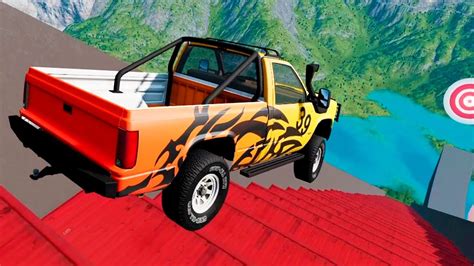 Descendo Uma Mega Rampa Escadaria de Contêiner no BeamNG Drive YouTube