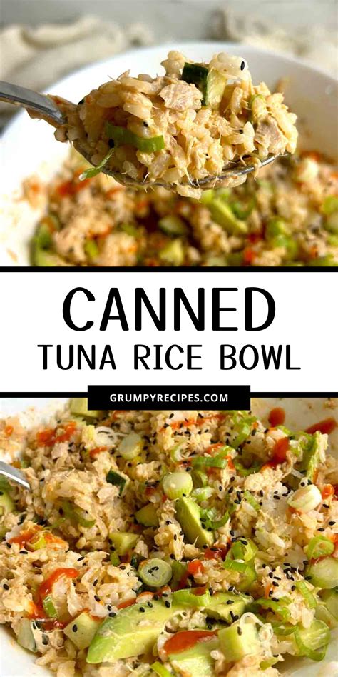 Canned Tuna Rice Bowl Recipe Tuna Wraps Recipes Veggie Rice Bowl