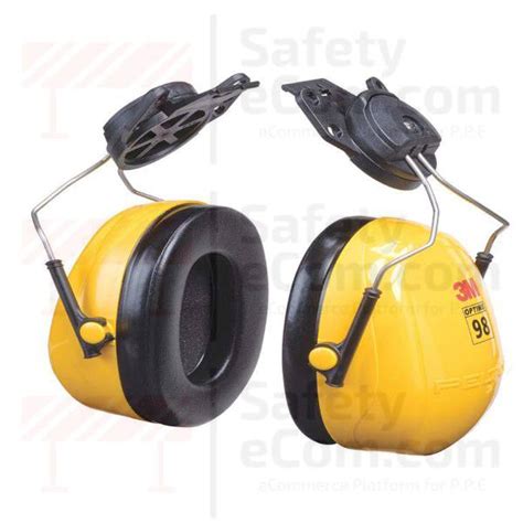 3M H9P3E Peltor Optime 98 Cap Mount Earmuffs Hearing Conservation