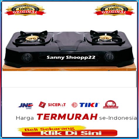 Jual Kompor Gas 2 Tungku Awara Mayo Teflon Warna Hitam SNI Terbaru