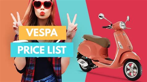 Vespa Scooters Price List Specifications Details Iae Youtube