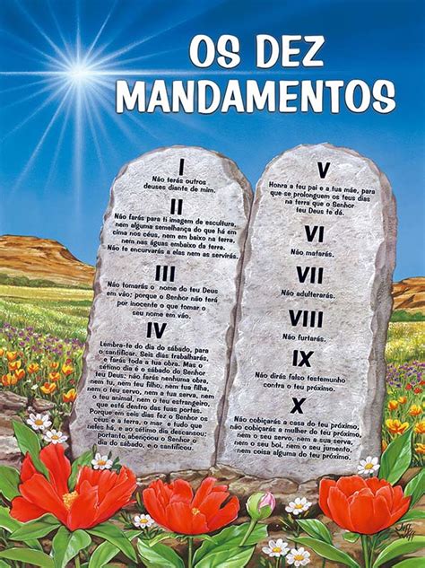 Ilustra O Dos Dez Mandamentos Da Lei De Deus Dicas De Lei